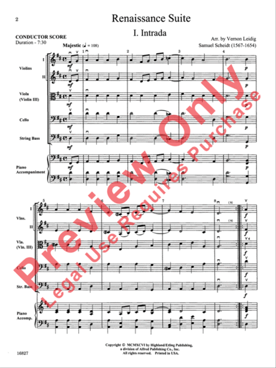 Renaissance Suite String Orchestra scores gallery preview page 3