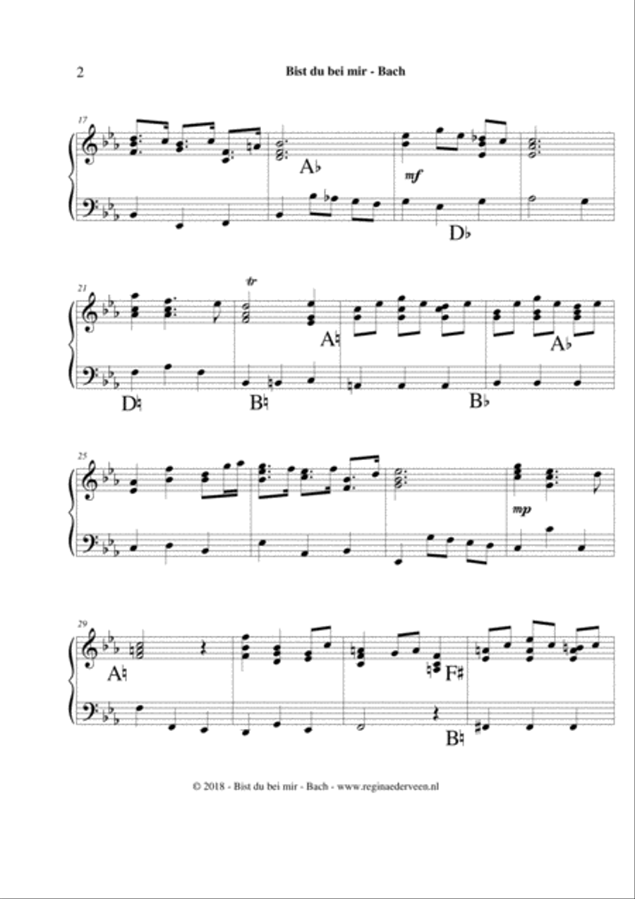 Bist du bei mir - pedal harp solo Bist du bei mir - pedal harp solo Pedal Harp scores gallery preview page 2