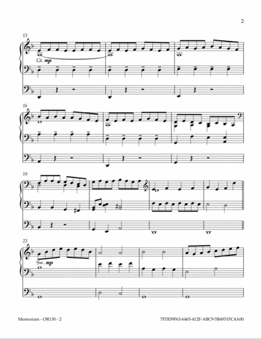 Memoriam Memoriam Organ Solo scores gallery preview page 3