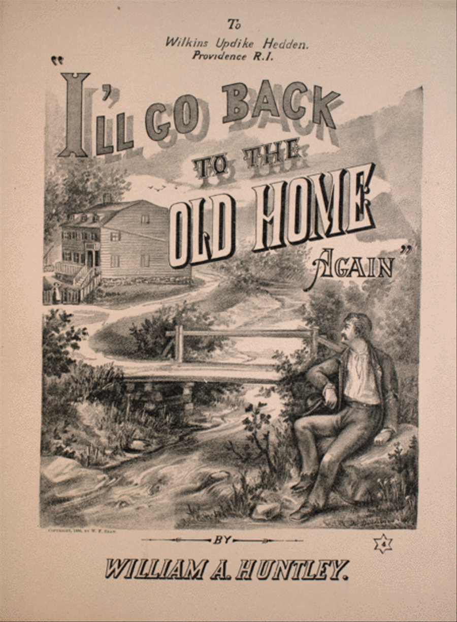 I'll Go Back to the Old Home Again 4-Part scores gallery preview page 1