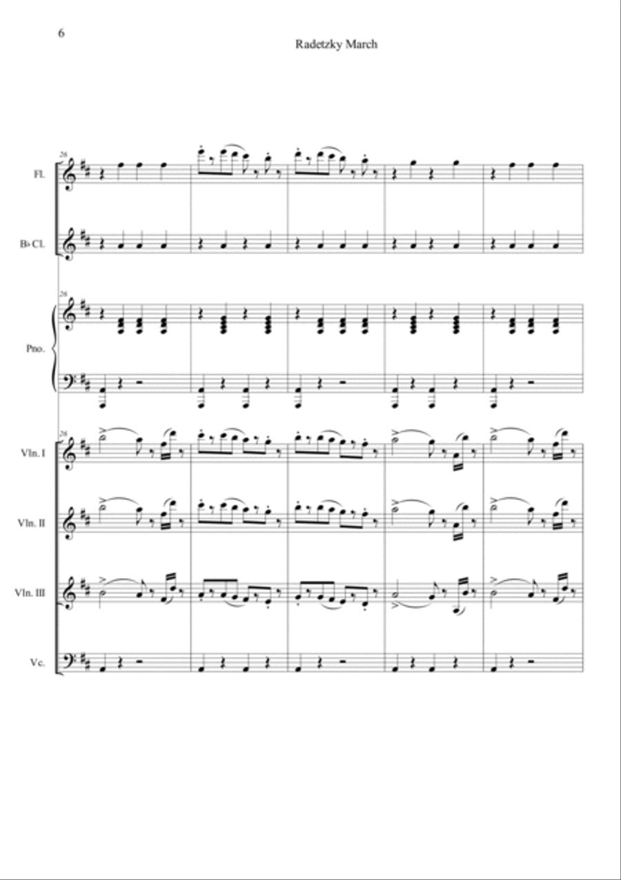 Radetzky Marsch Radetzky Marsch Orchestra scores gallery preview page 6