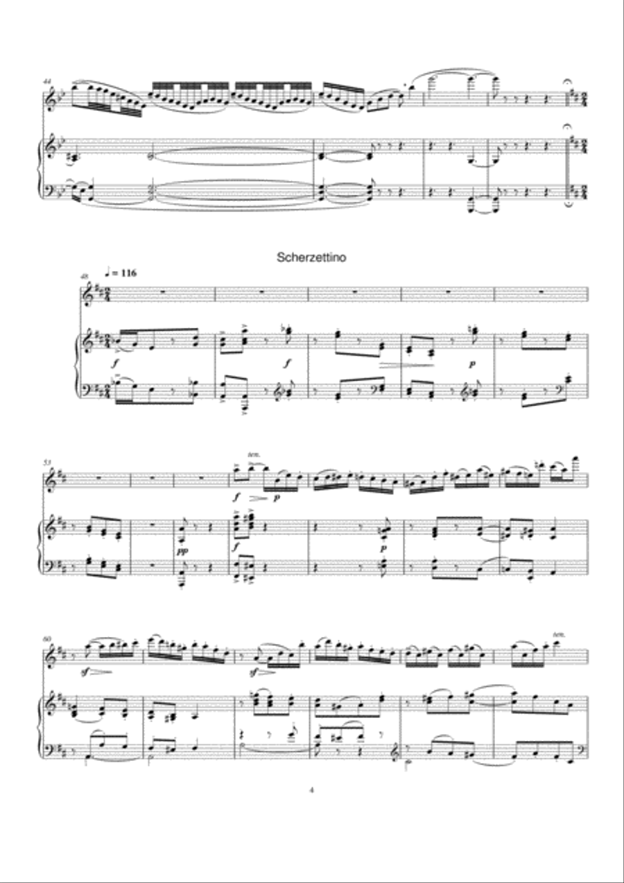 Andante Pastoral Flute Solo scores gallery preview page 4