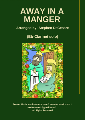 Book cover for Away In A Manger (Bb-Clarinet solo and Piano)