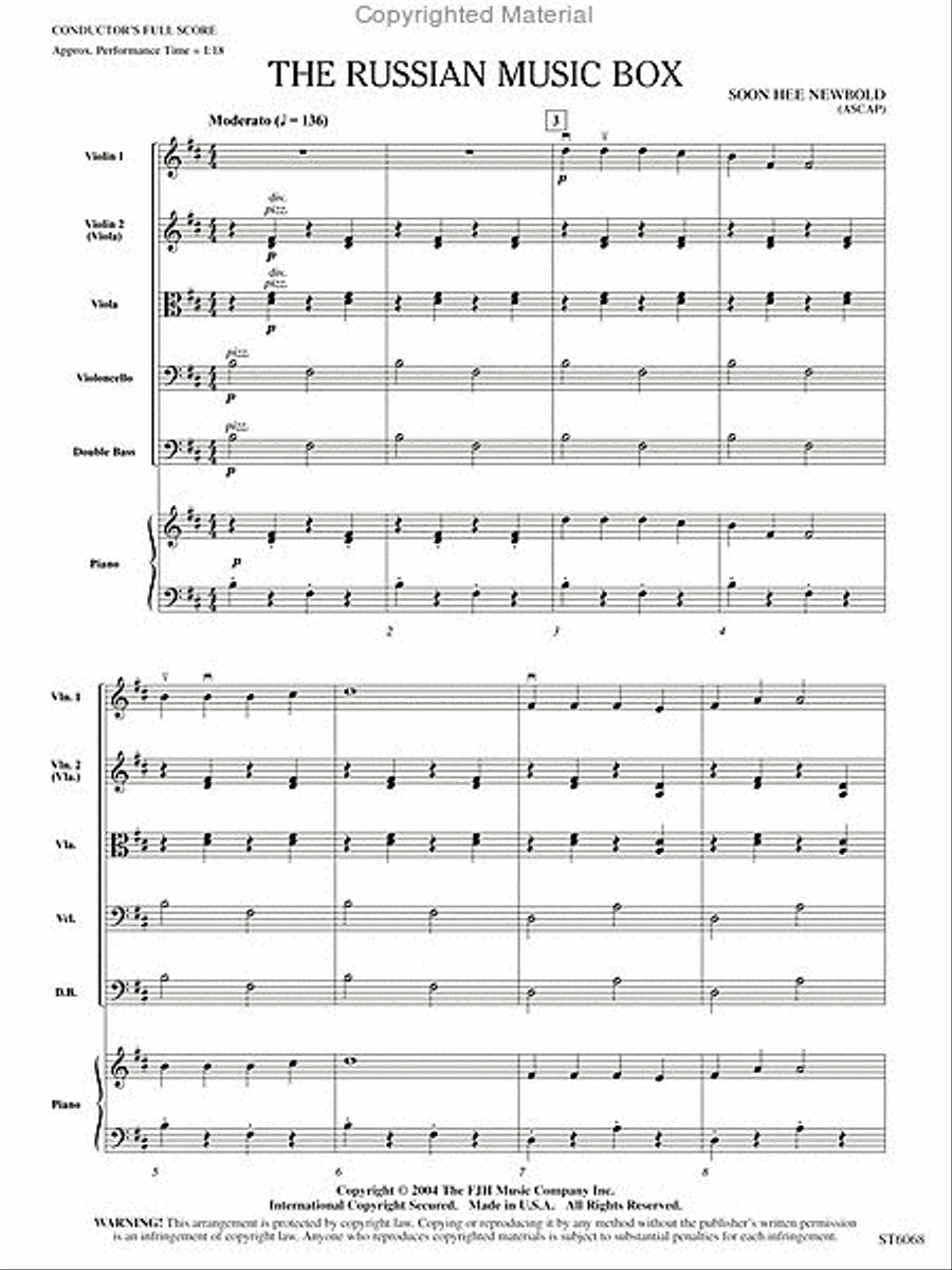 Music box sheet on sale