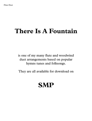 Book cover for There Is A Fountain, for Flute Duet