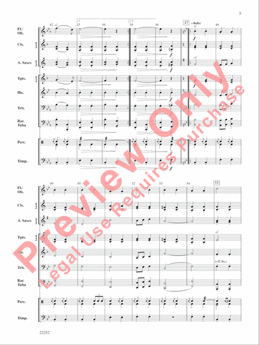 Pomp and Circumstance Marches Concert Band scores gallery preview page 6