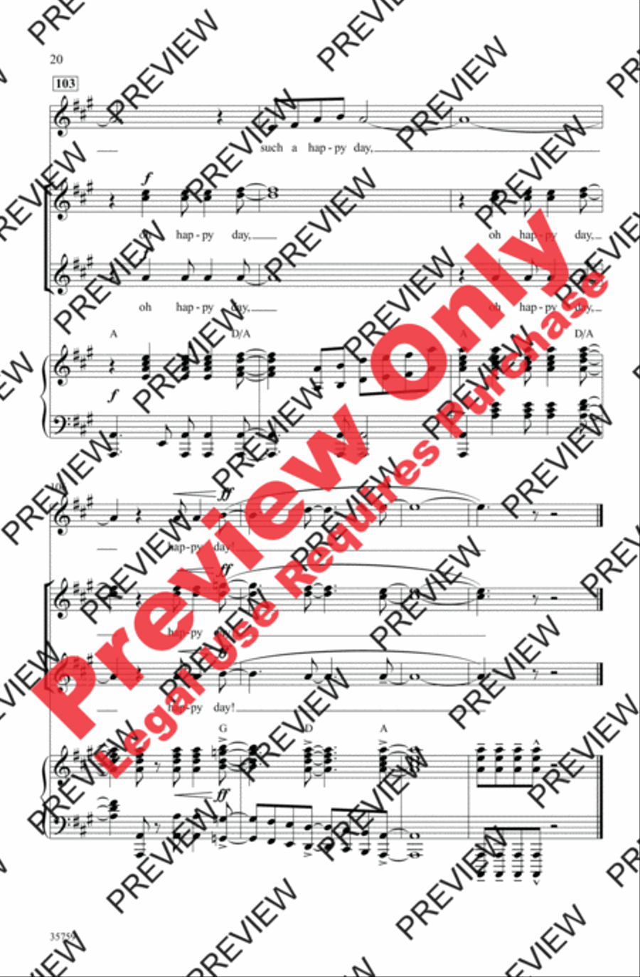 Oh Happy Day Women's Choir scores gallery preview page 20