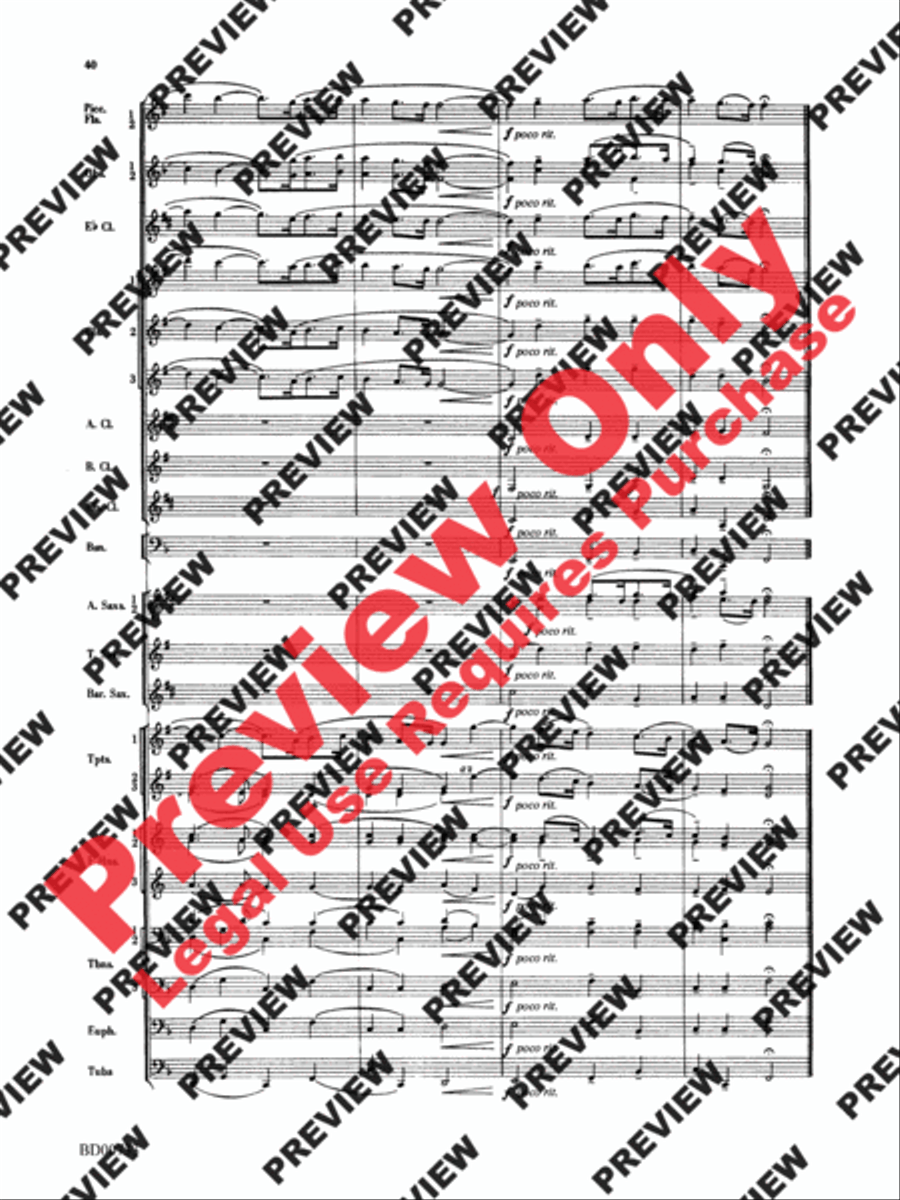 Water Music Suite Concert Band scores gallery preview page 40