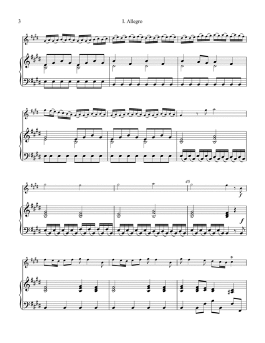 Allegro (i) from La Primavera (Spring) RV. 269 for violin and piano Violin Solo scores gallery preview page 3