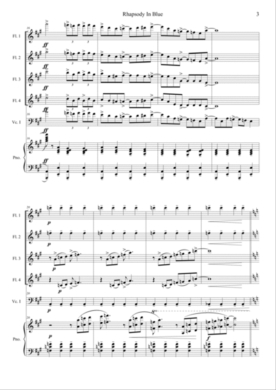Rhapsody in Blue Rhapsody in Blue Flute scores gallery preview page 3