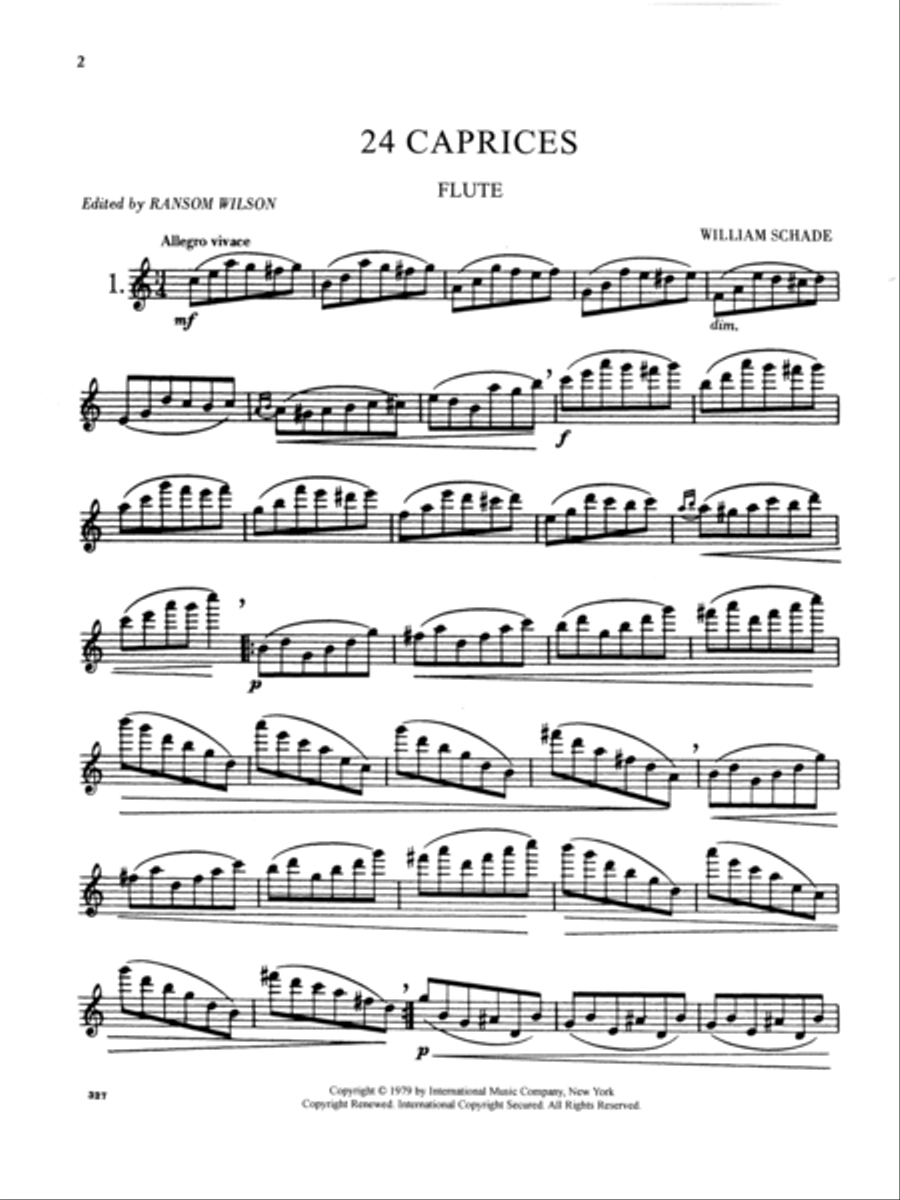 24 Caprices Flute Solo scores gallery preview page 2