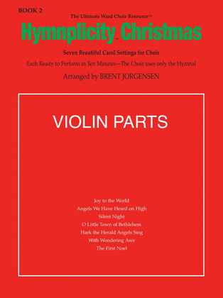 Book cover for Hymnplicity Christmas - Book 2 Violin Parts