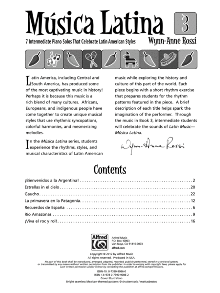 MAosica Latina, Book 3 Piano Solo scores gallery preview page 2