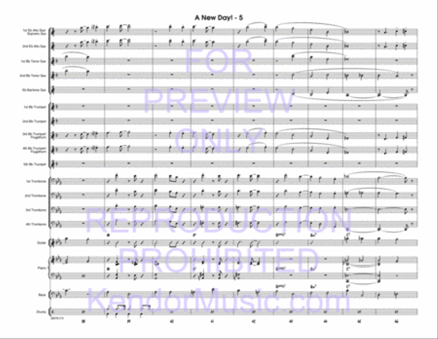 New Day!, A (Full Score) Jazz Ensemble scores gallery preview page 6