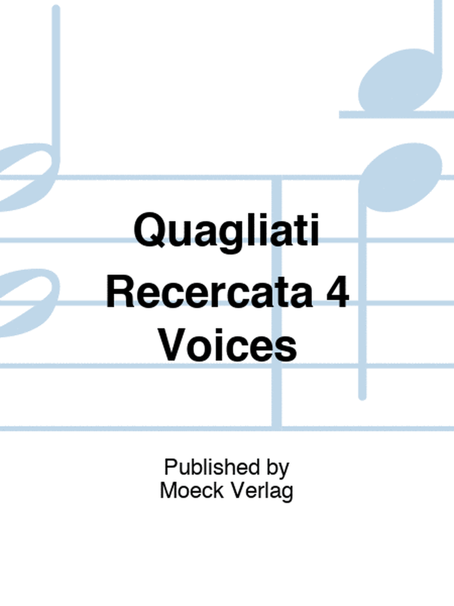 Quagliati Recercata 4 Voices