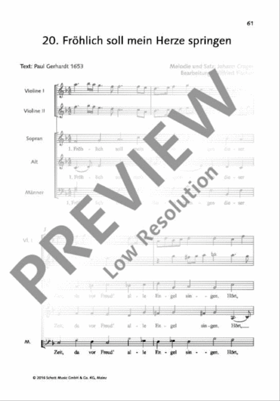 Fröhlich soll mein Herze springen Mixed Choir scores gallery preview page 2