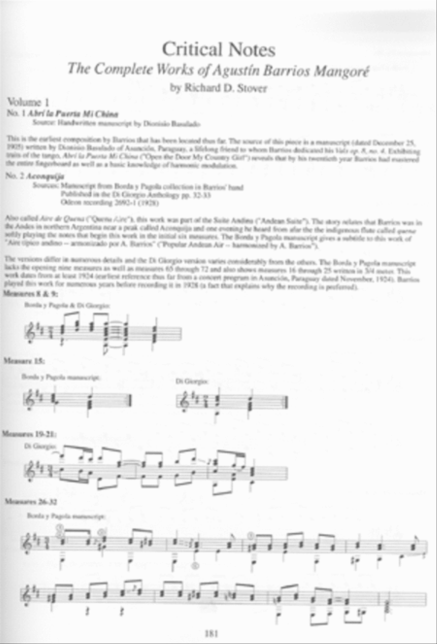 The Complete Works of Agustin Barrios Mangore for Guitar Vol. 2 Classical Guitar scores gallery preview page 3