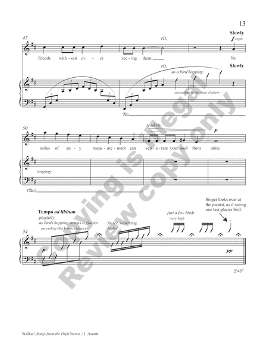Songs from the High Sierra High Voice scores gallery preview page 25