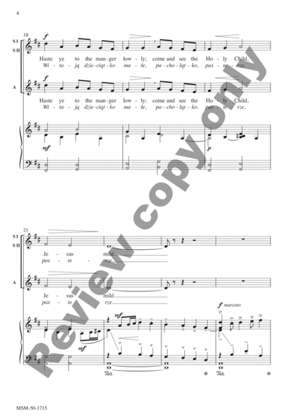 Shepherds, Run Along/Przybieżeli do Betlejem pasterze (Choral Score) image number null