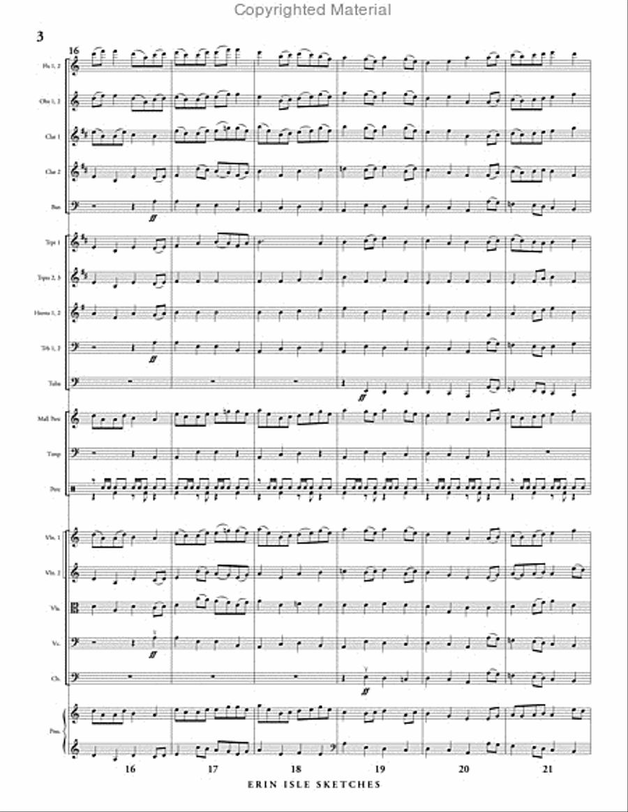 Erin Isle Sketches Full Orchestra scores gallery preview page 4