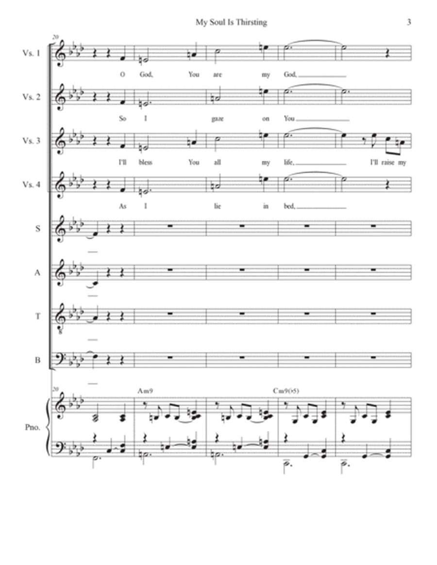 My Soul Is Thirsting (Vocal Quartet - (SATB) image number null