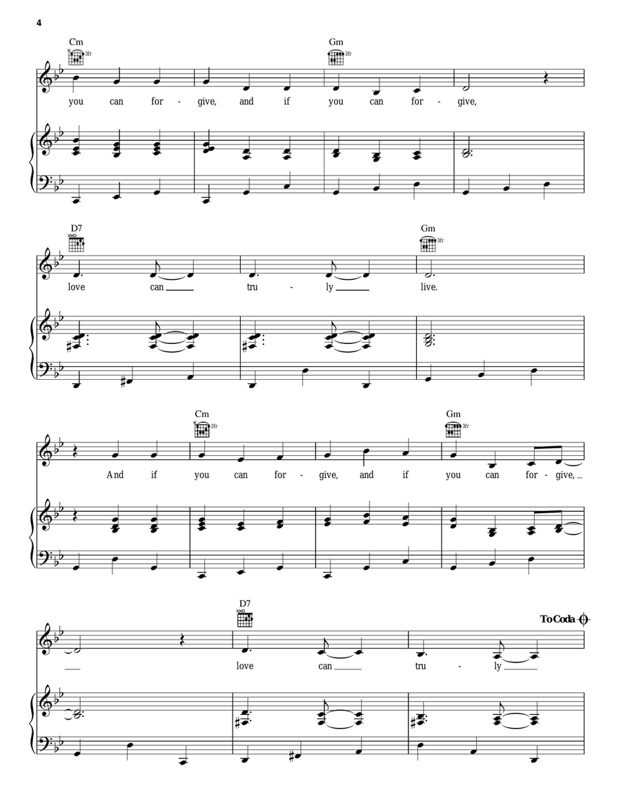 The Apology Song Piano, Vocal, Guitar scores gallery preview page 4
