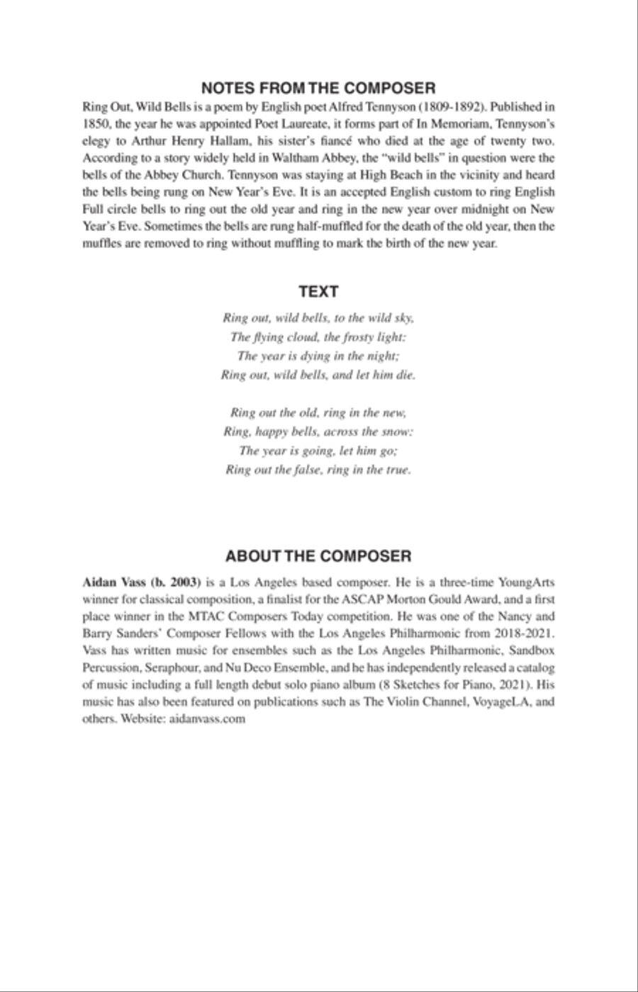 Ring Out, Wild Bells Ring Out, Wild Bells 4-Part scores gallery preview page 15