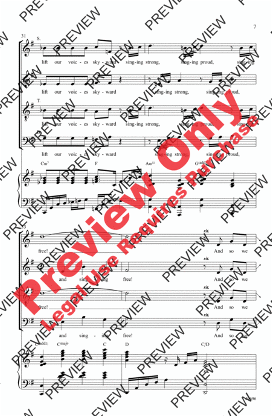 And So We Sing 4-Part scores gallery preview page 7