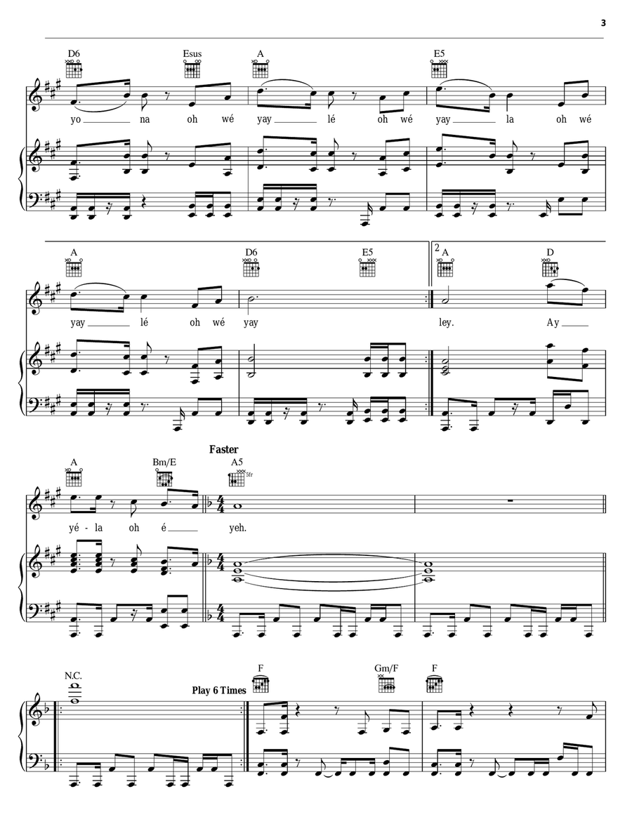 Tapestry Of Nations Piano, Vocal, Guitar scores gallery preview page 3