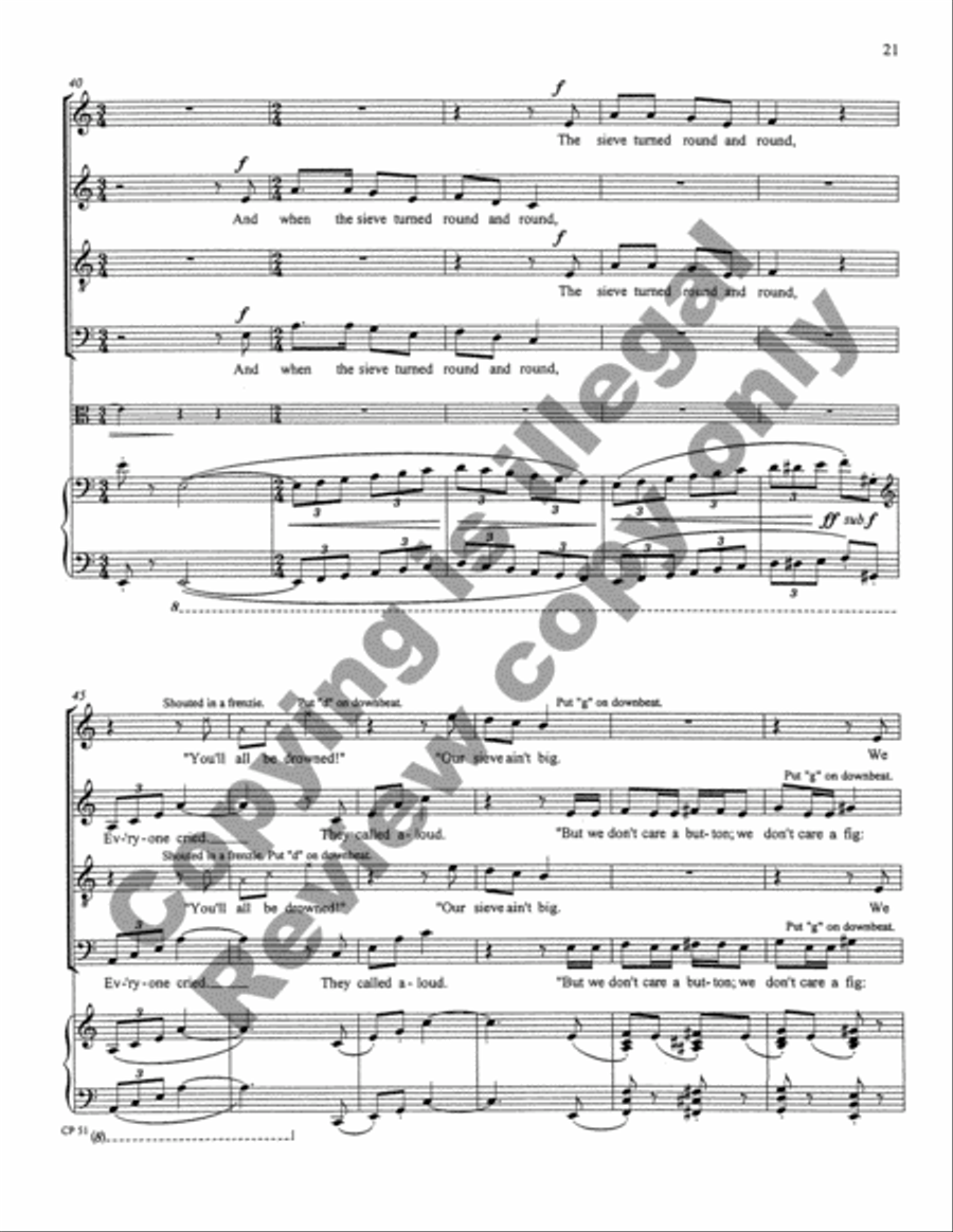 A Song, A Prayer, A Voyage 4-Part scores gallery preview page 21