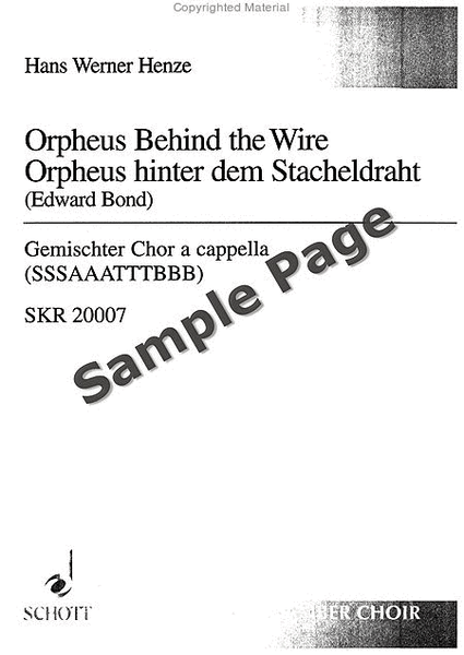 Orpheus Behind The Wire