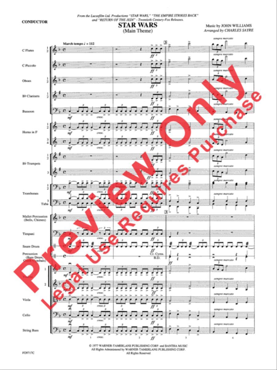 Star Wars (Main Theme) Star Wars (Main Theme) Full Orchestra scores gallery preview page 15