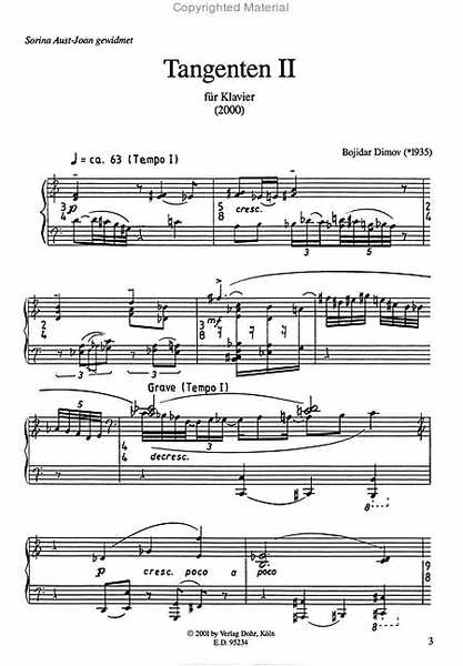 Tangenten II für Klavier (2000)