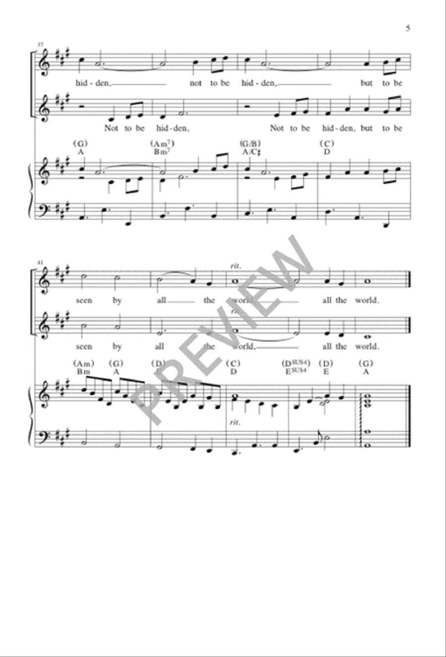 Not to Be Hidden 2-Part scores gallery preview page 5