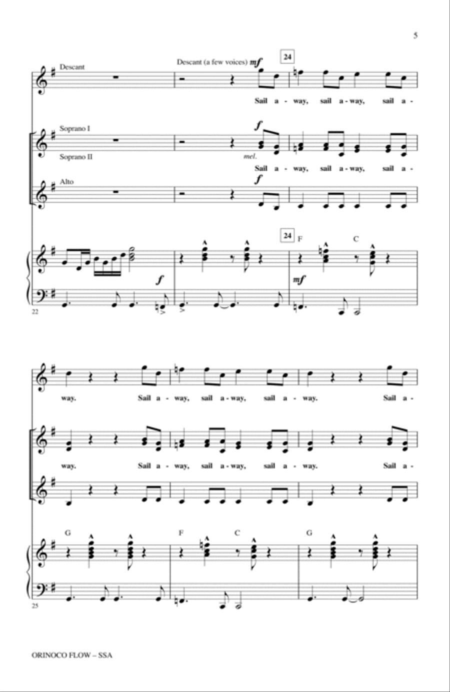 Orinoco Flow (arr. Kirby Shaw) SSA scores gallery preview page 4