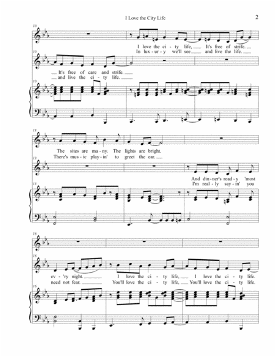The Tale of the City Mouse and the Country Mouse - SCORE