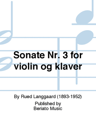 Sonate nr. 3 for violin og klaver