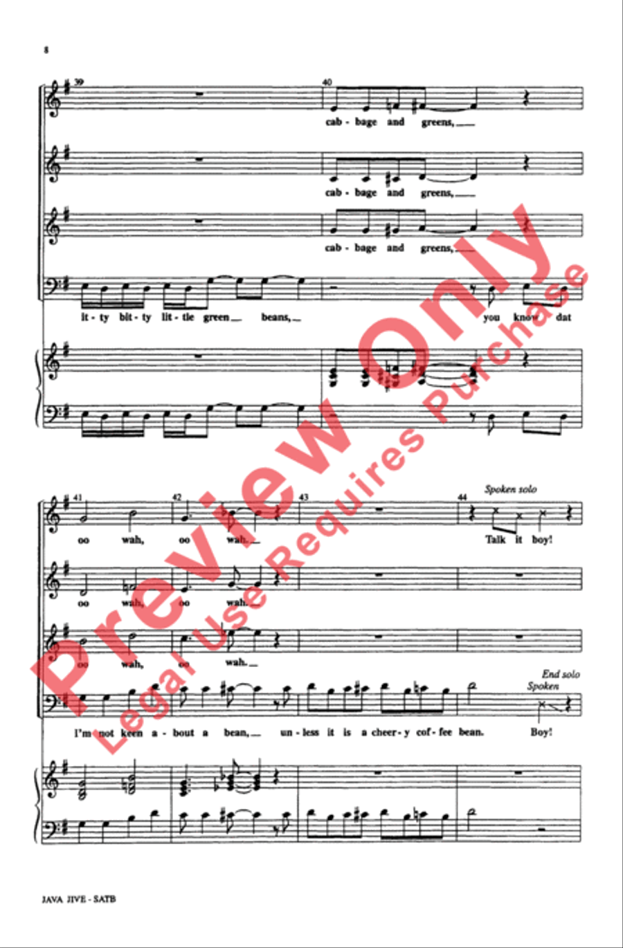Java Jive 4-Part scores gallery preview page 8