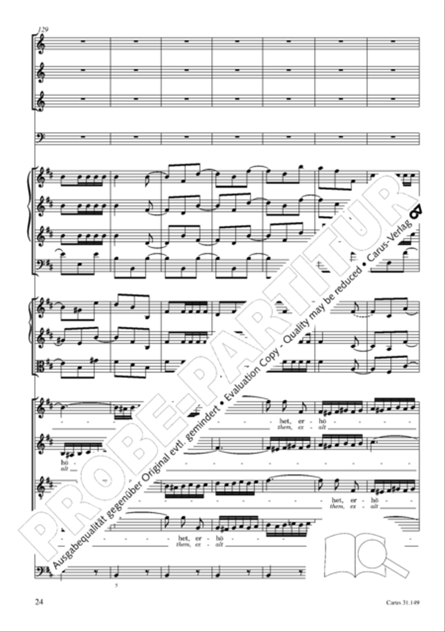 The voice of rejoicing and hope (Man singet mit Freuden vom Sieg) 4-Part scores gallery preview page 25