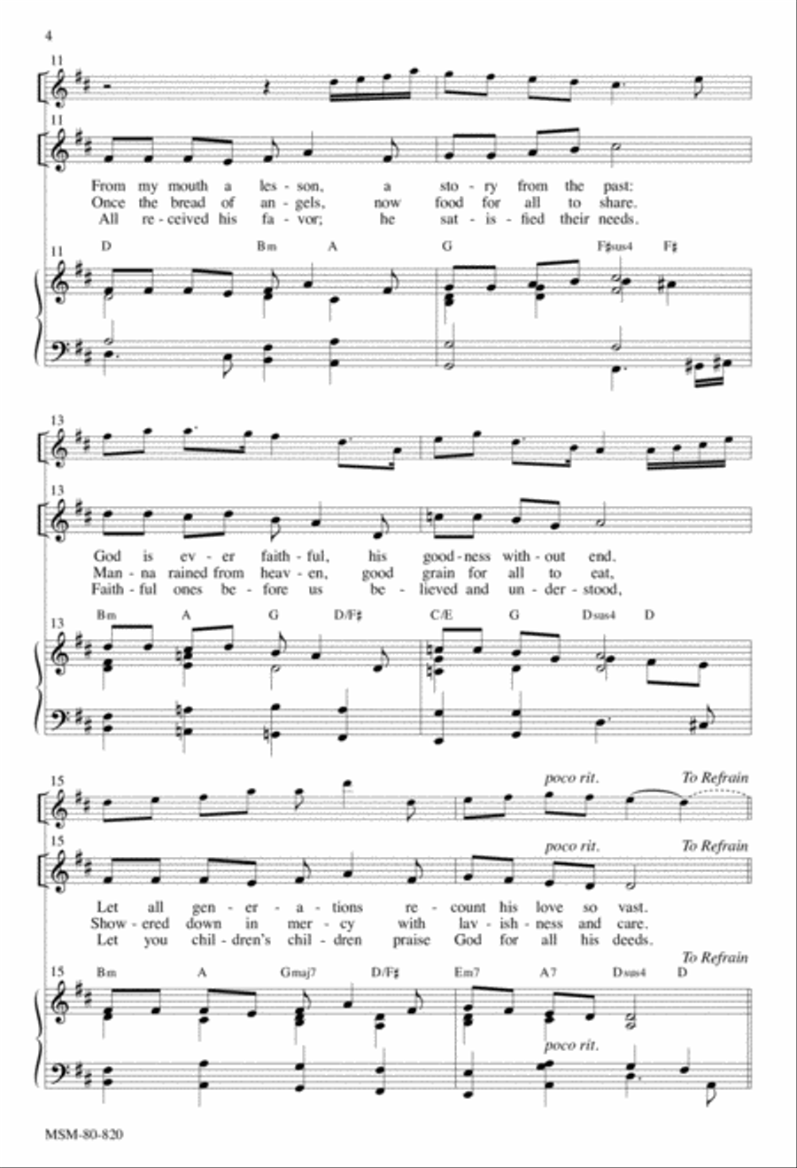 Take and Eat This Bread of Heaven 4-Part scores gallery preview page 4