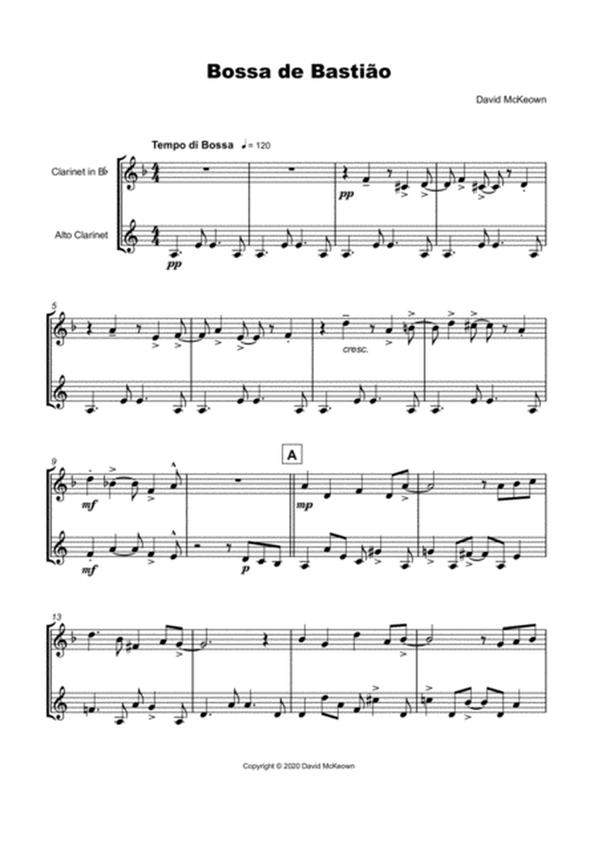 Bossa de Bastião, for Clarinet and Alto Clarinet Duet