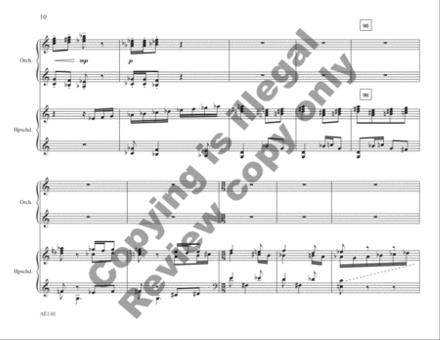Concerto for Harpsichord and Strings String Orchestra scores gallery preview page 7