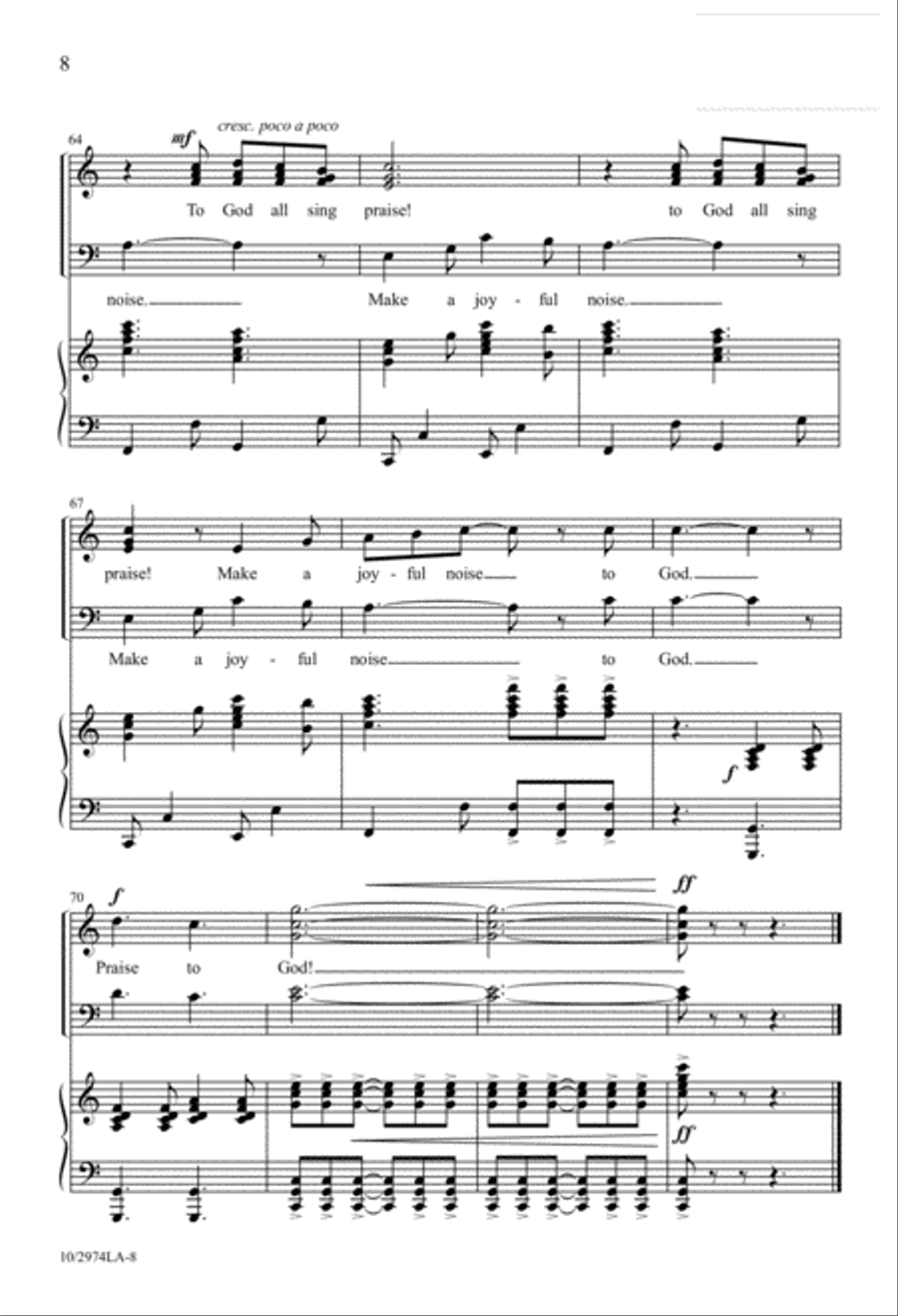 Make a Joyful Noise 4-Part scores gallery preview page 8