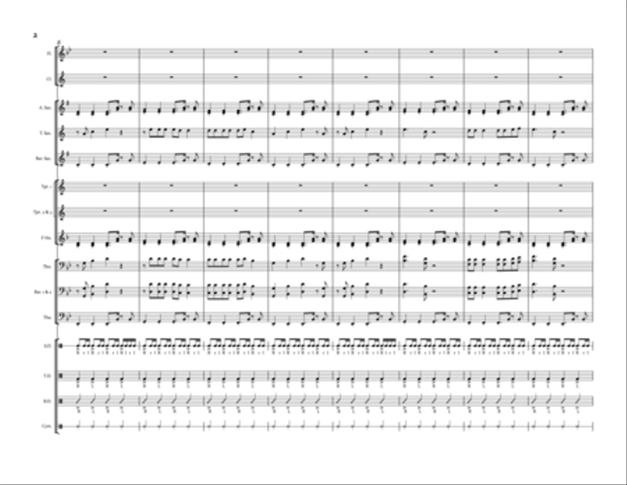 Dj Got Us Fallin' In Love Marching Band scores gallery preview page 2