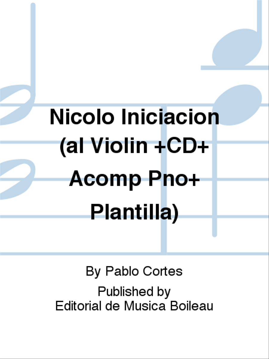 Nicolo Iniciacion (al Violin +CD+ Acomp Pno+ Plantilla) Violin scores gallery preview page 1