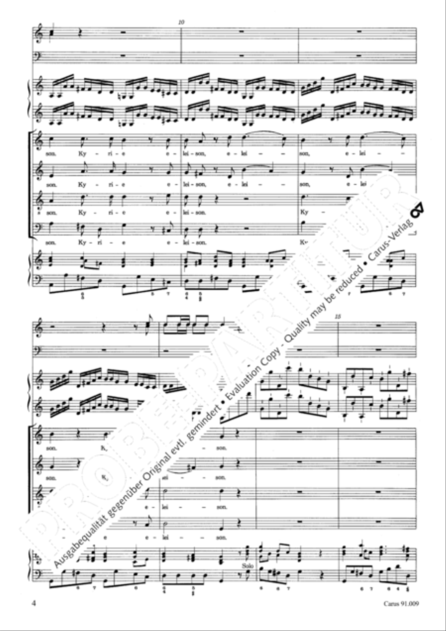 Missa Sancti Gabrielis 4-Part scores gallery preview page 7