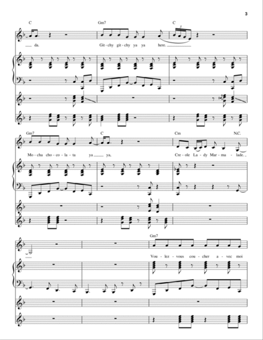 Lady Marmalade Piano scores gallery preview page 3