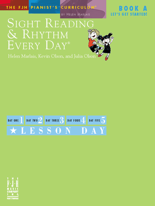 Book cover for Sight Reading & Rhythm Every Day, Let's Get Started, Book A