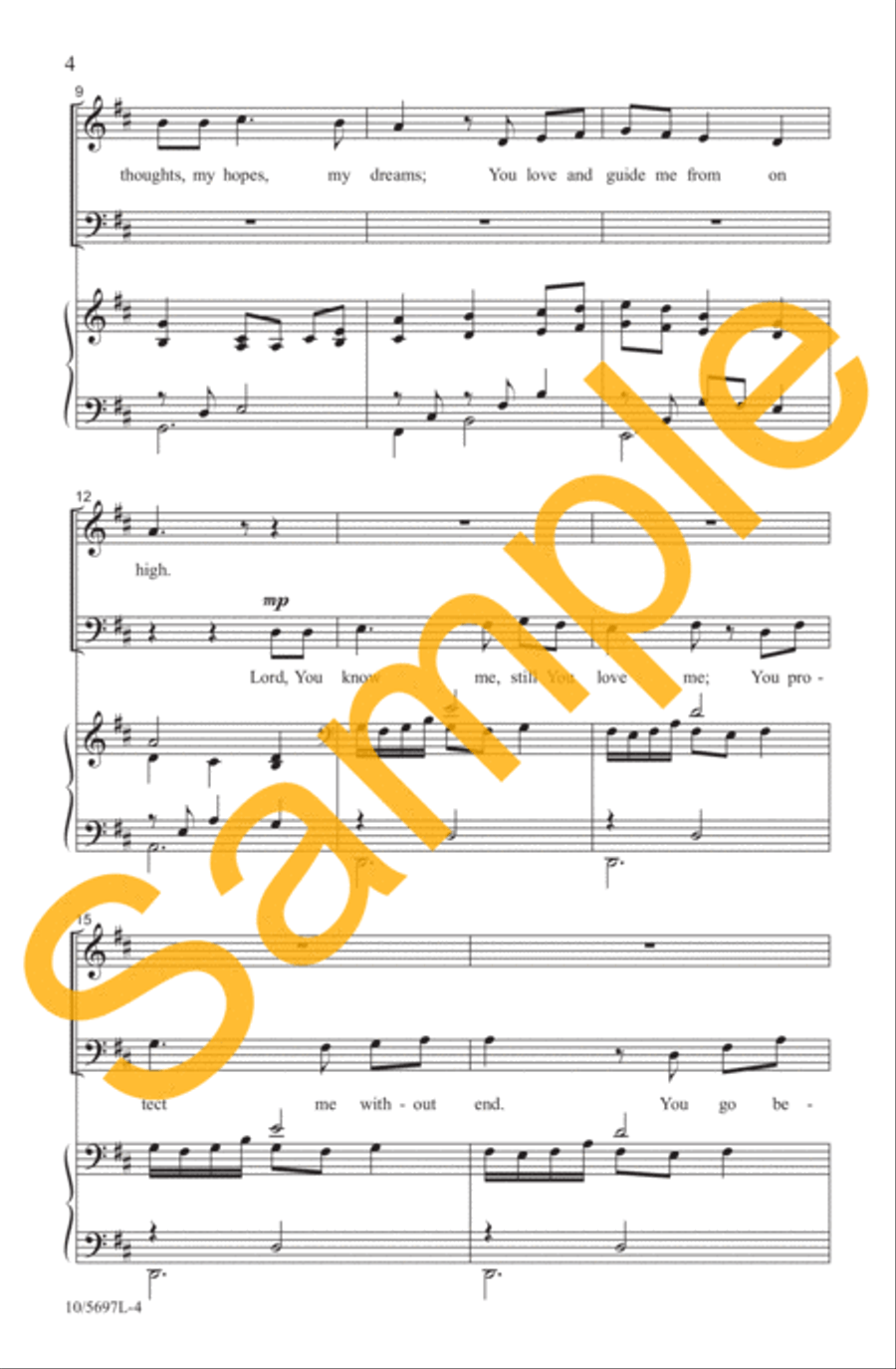 Lord, You've Searched Me and You Know Me 4-Part scores gallery preview page 4