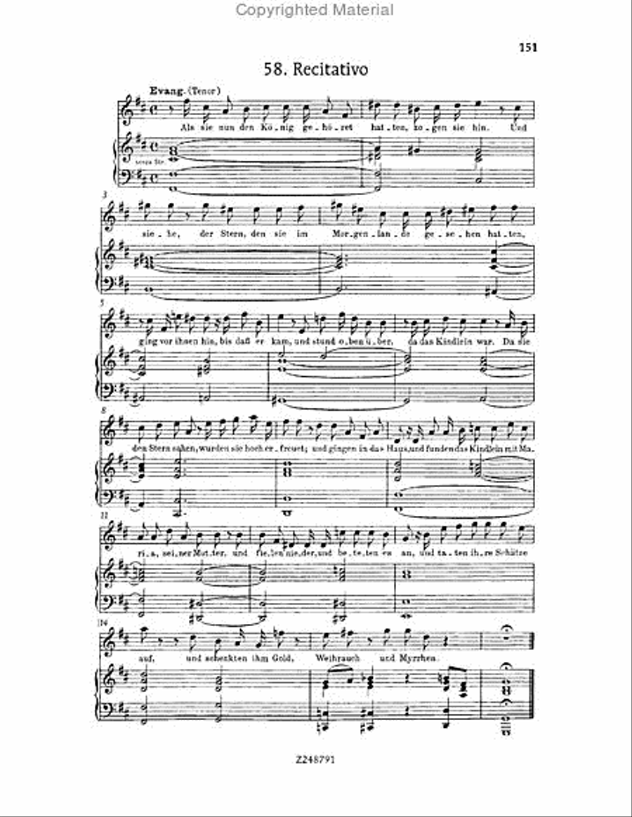 Christmas Oratorio, BWV 248 Choir scores gallery preview page 150